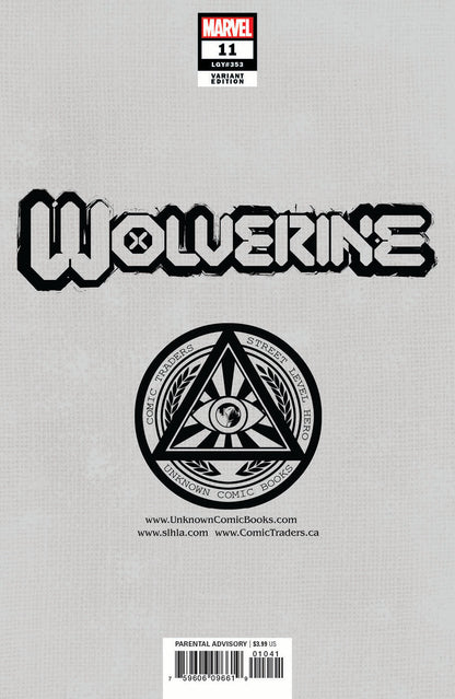 Wolverine #11 Unknown Comics Dave Rapoza Exclusive Var (04/14/2021)